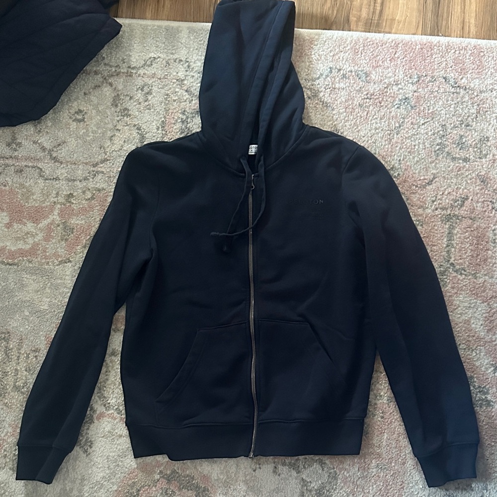 Peloton Navy Full-Zip Hooded Sweatshirt